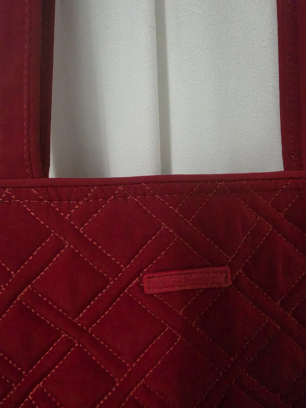 Vera Bradley Quilted Deep Red Tote